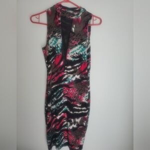 Charlotte Russe Vibrant Patterned Midi Dress